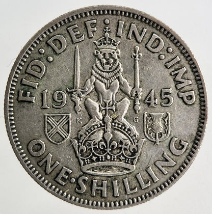 1945 George VI One Shilling Silver Coin | Fine Collectable Grade