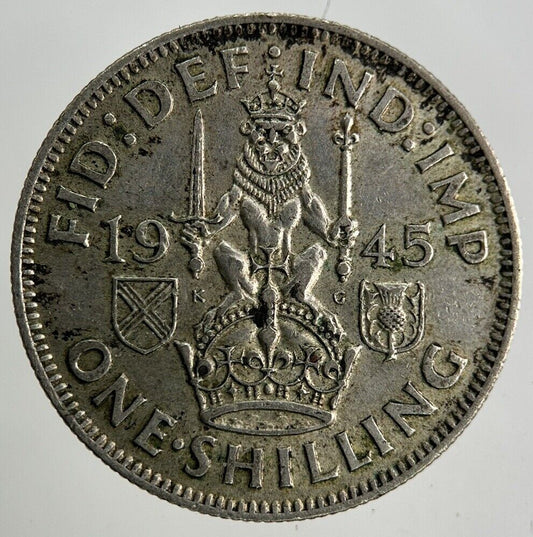 1945 George VI Shilling Silver Coin | Fine Collectable Grade