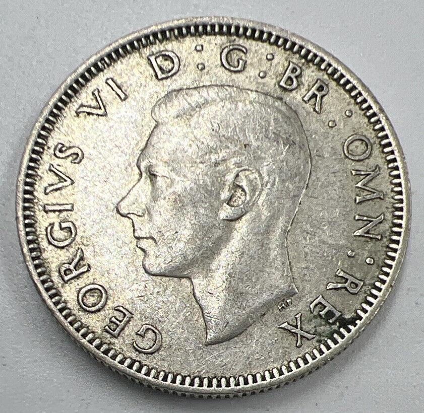 1945 George VI Shilling | British Silver Coin | Very High Grade | a1305