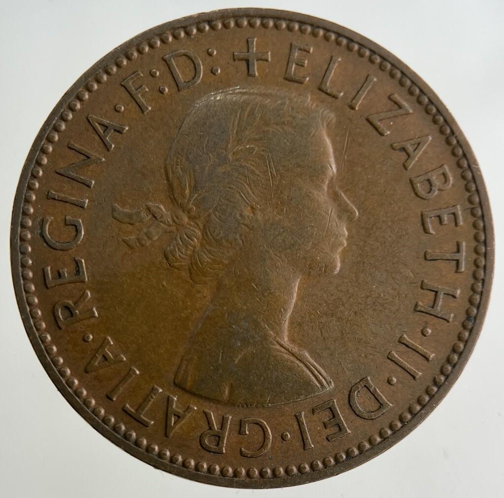1958 Elizabeth II 2nd Half-Penny Coin | Fine Collectable Grade