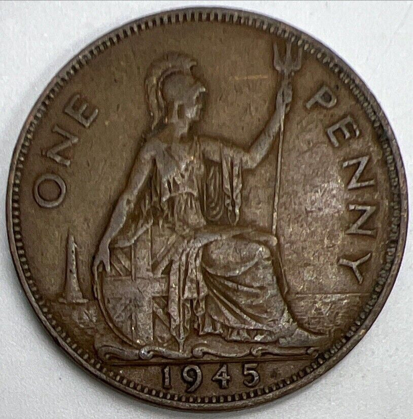 1945 George VI Penny | British Copper Coin | Collectable Grade | a313