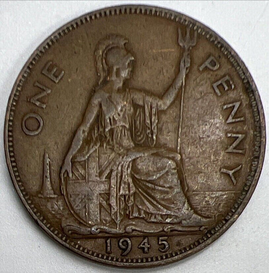 1945 George VI Penny | British Copper Coin | Collectable Grade | a313