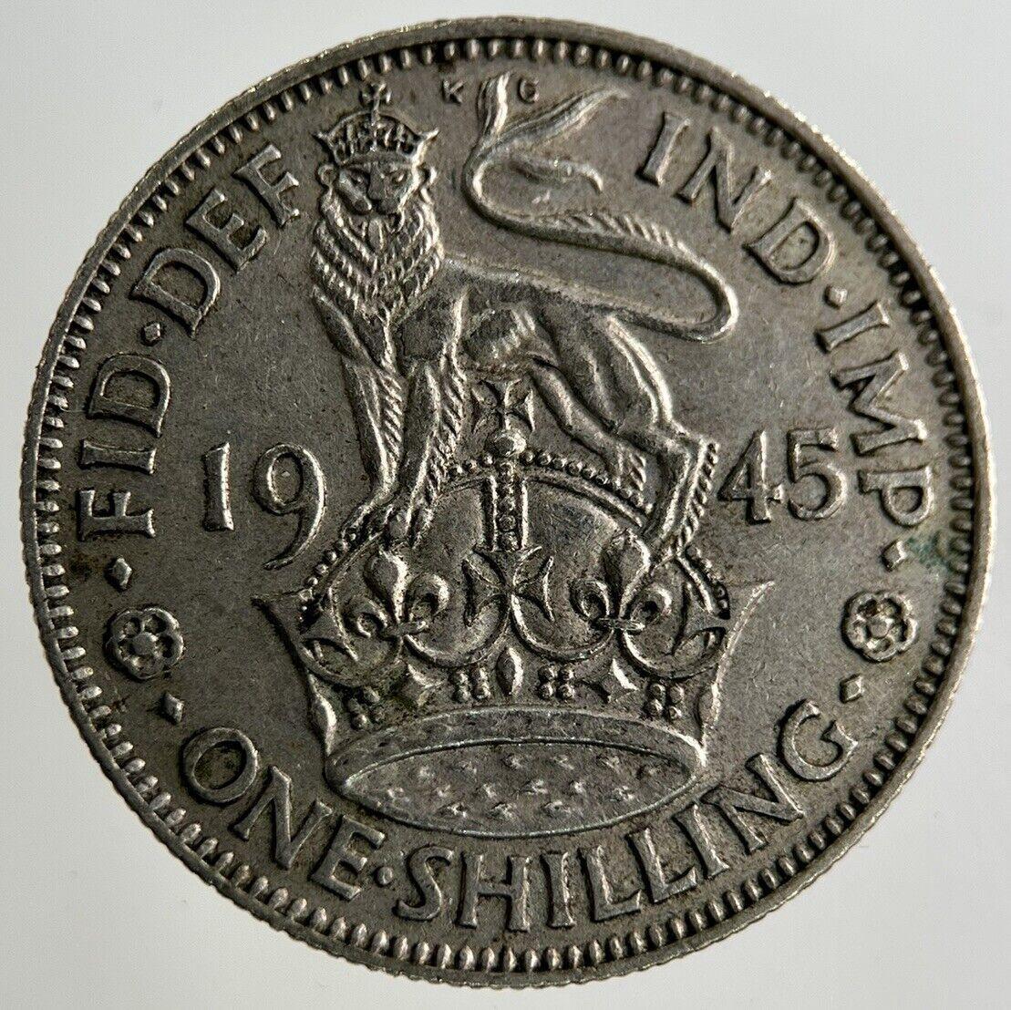 1945 George VI Shilling Silver Coin | Fine Collectable Grade