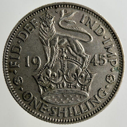 1945 George VI Shilling Silver Coin | Fine Collectable Grade