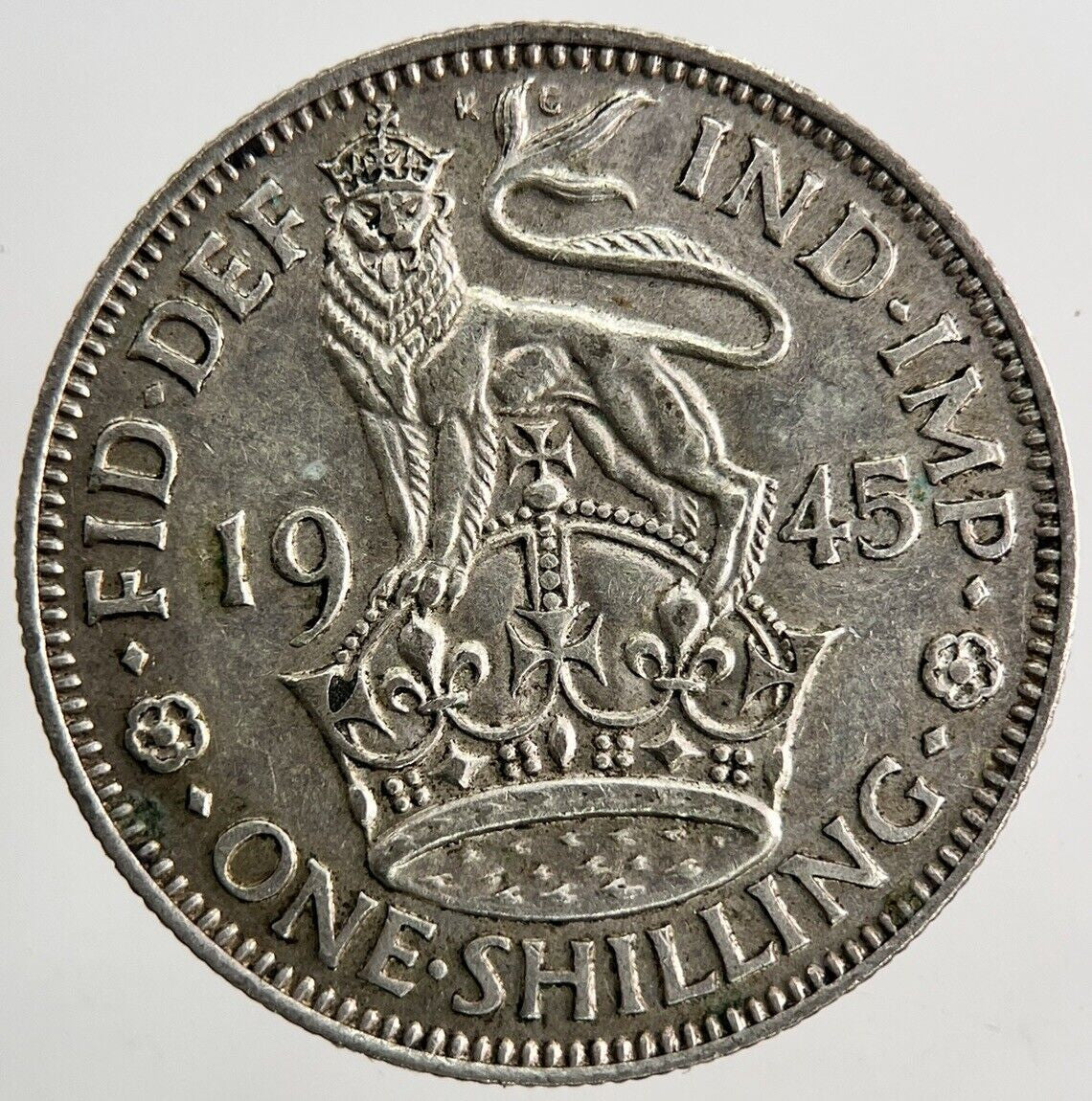 1945 George VI One Shilling Silver Coin | Very High Grade