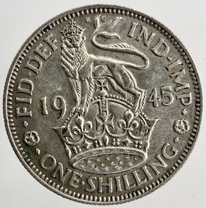 1945 George VI One Shilling Silver Coin | Very High Grade
