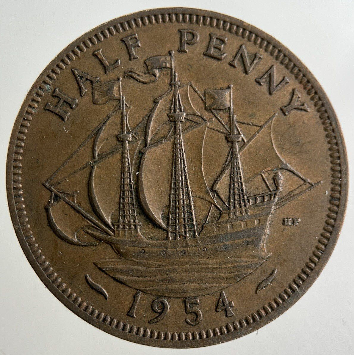 1954 Elizabeth II 2nd Half-Penny Coin | Fine Collectable Grade
