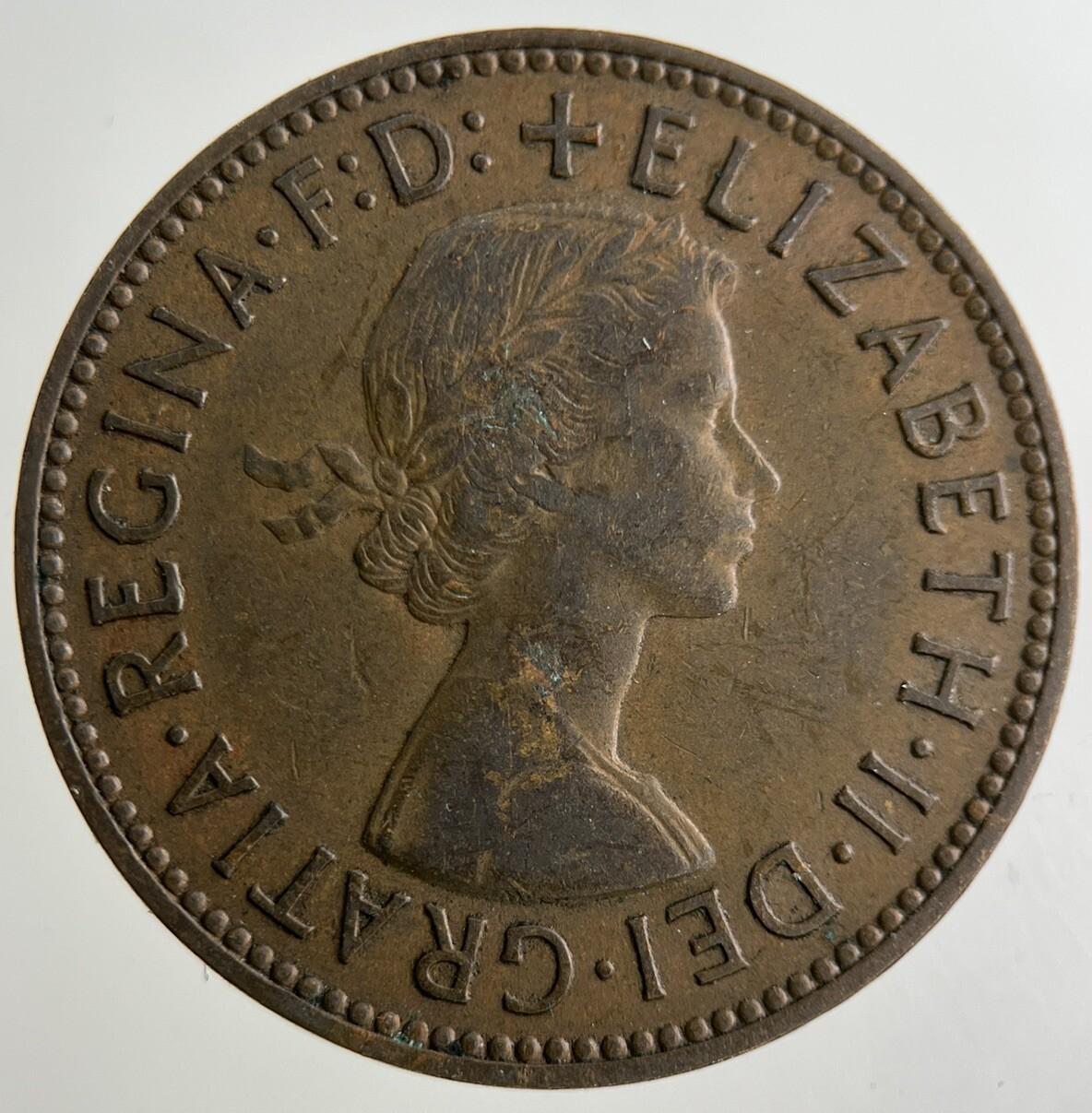 1954 Elizabeth II 2nd Half-Penny Coin | Fine Collectable Grade