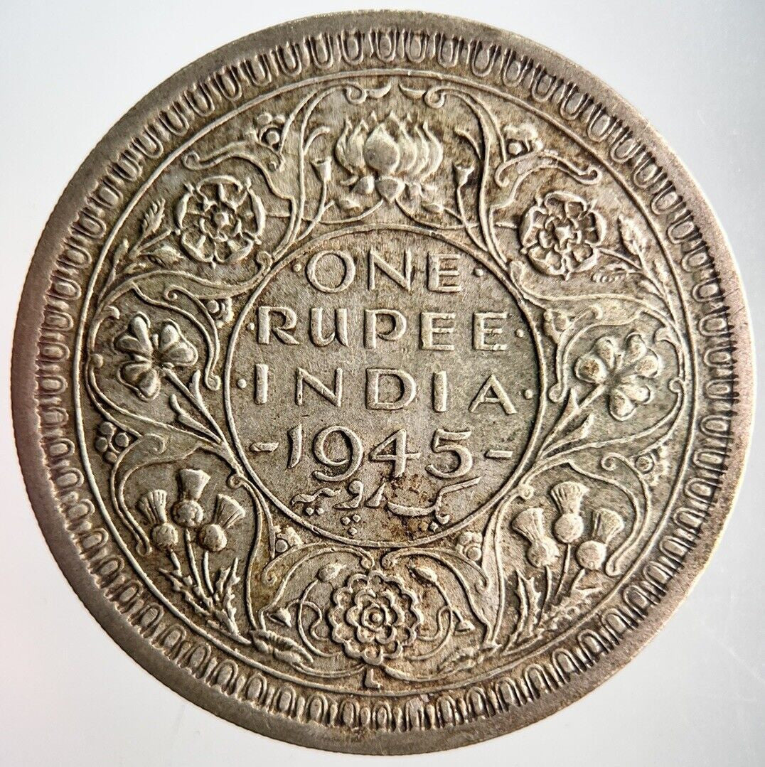 1945 India 1 One Rupee Silver Coin | Very High Grade | a4112