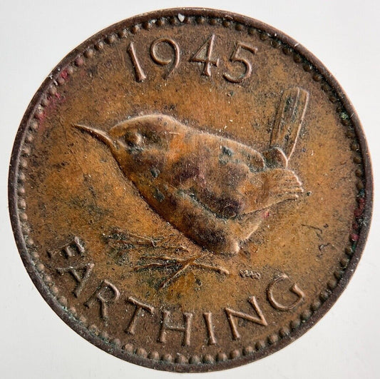 1945 George VI Wren Farthing Coin | Fine Collectable Grade