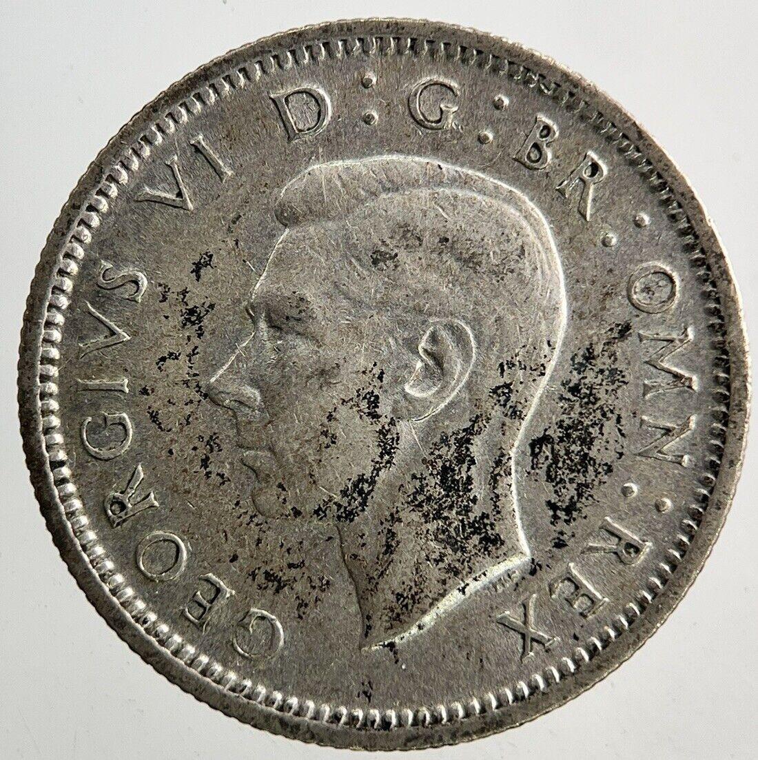 1945 George VI Sixpence Silver Coin | Very High Grade