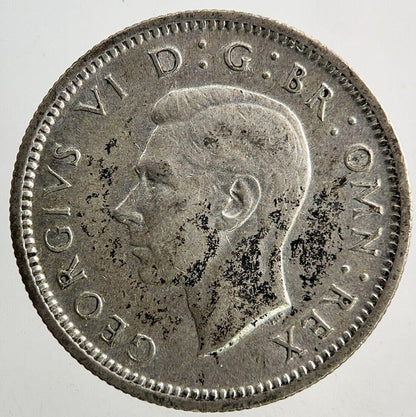 1945 George VI Sixpence Silver Coin | Very High Grade