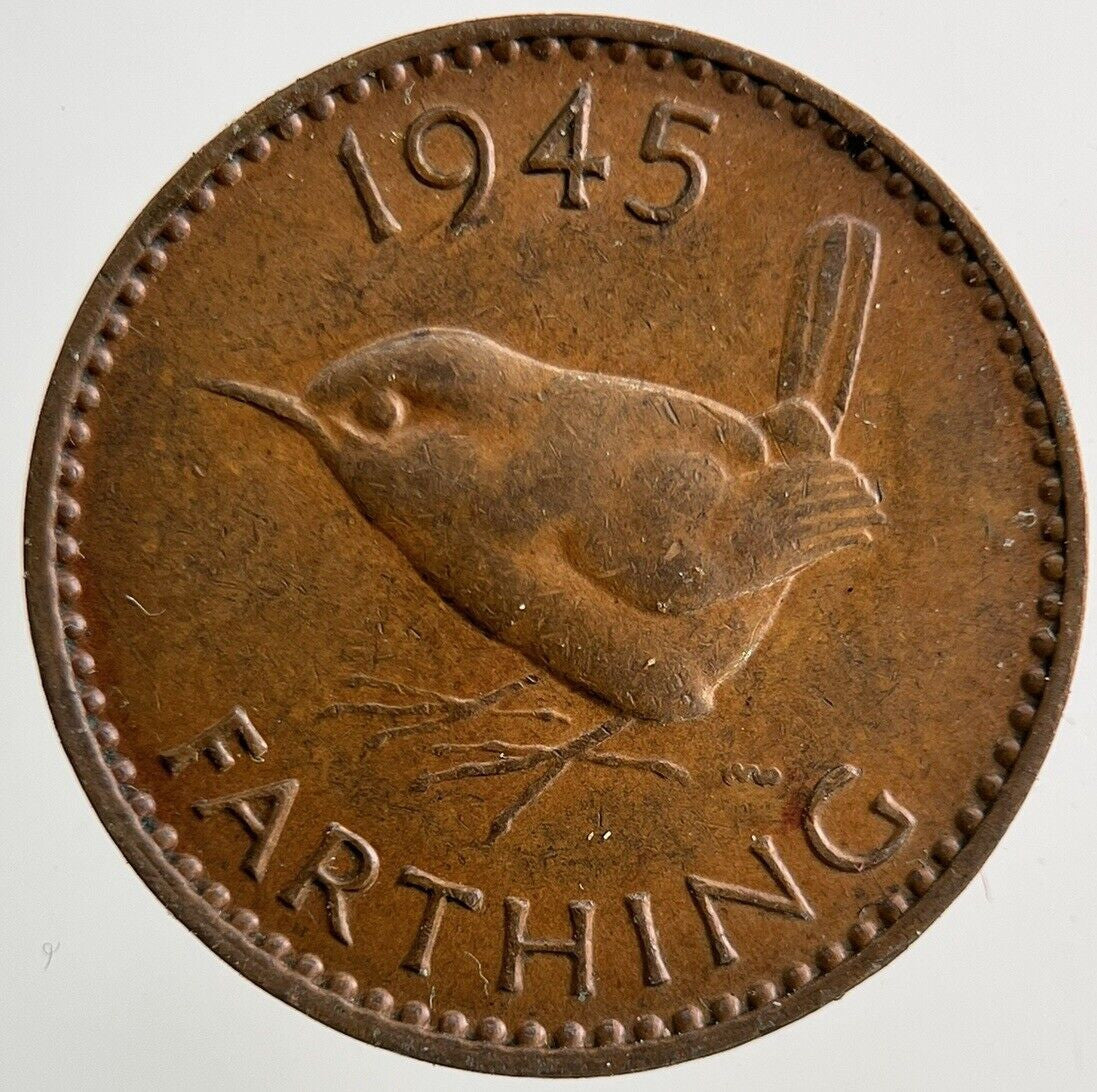 1945 George VI Wren Farthing Coin | Very High Grade