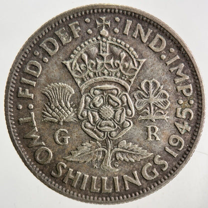 1945 George VI Silver Florin Coin | Fine Collectable Grade