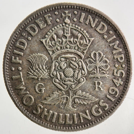 1945 George VI Silver Florin Coin | Fine Collectable Grade
