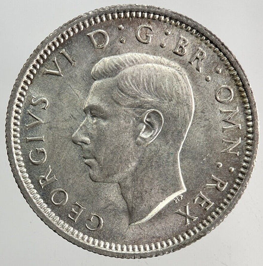 1945 George VI Sixpence Silver Coin | Very High Grade