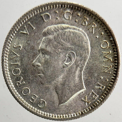 1945 George VI Sixpence Silver Coin | Very High Grade | a5473