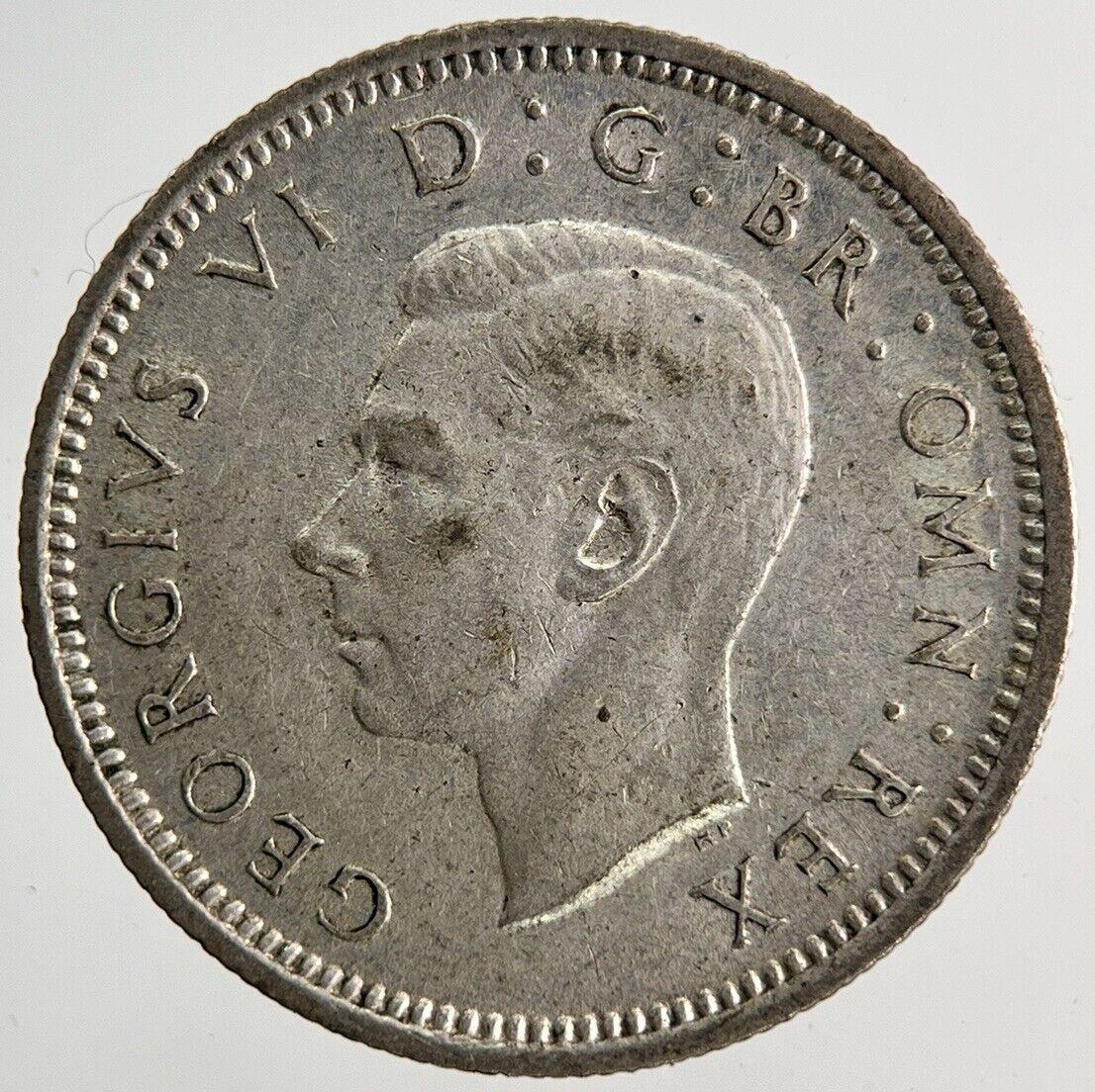 1945 George VI Sixpence Silver Coin | Very High Grade