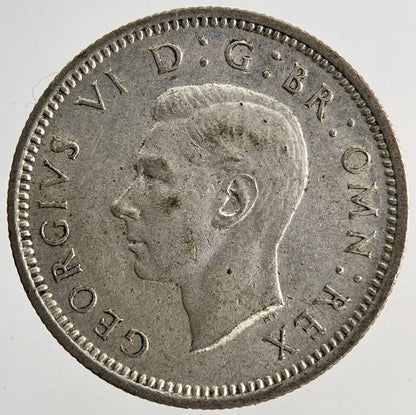 1945 George VI Sixpence Silver Coin | Very High Grade