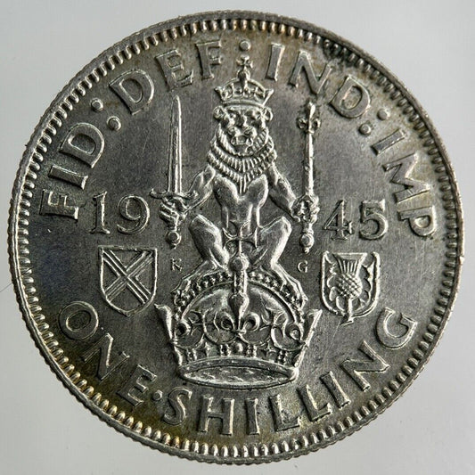 1945 George VI Shilling Silver Coin | Very High Grade