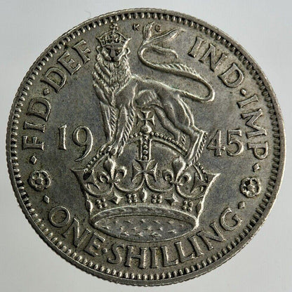 1945 George VI Shilling Silver Coin | Very High Grade