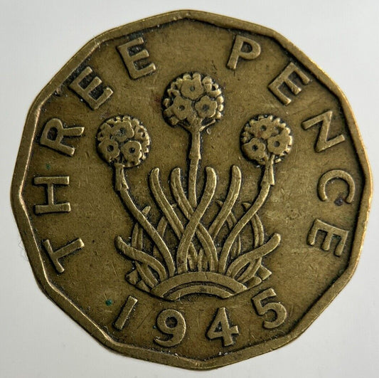 1945 George VI Threepence Coin | Fine Collectable Grade