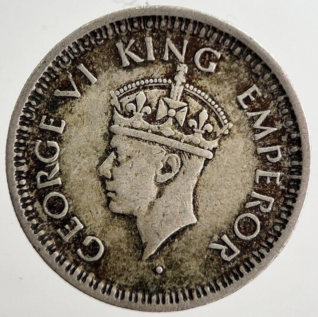 1945 India 1/4 Quarter Rupee Silver Coin | Very High Grade | a8287