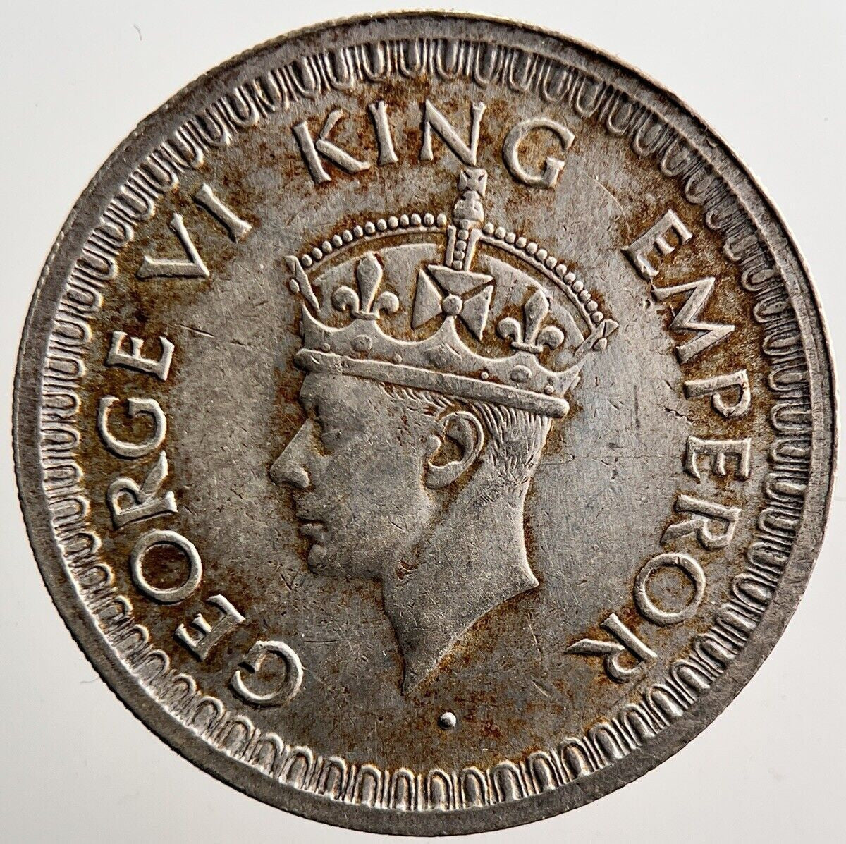 1945 India 1/2 Half Rupee Silver Coin | Very High Grade | a3498