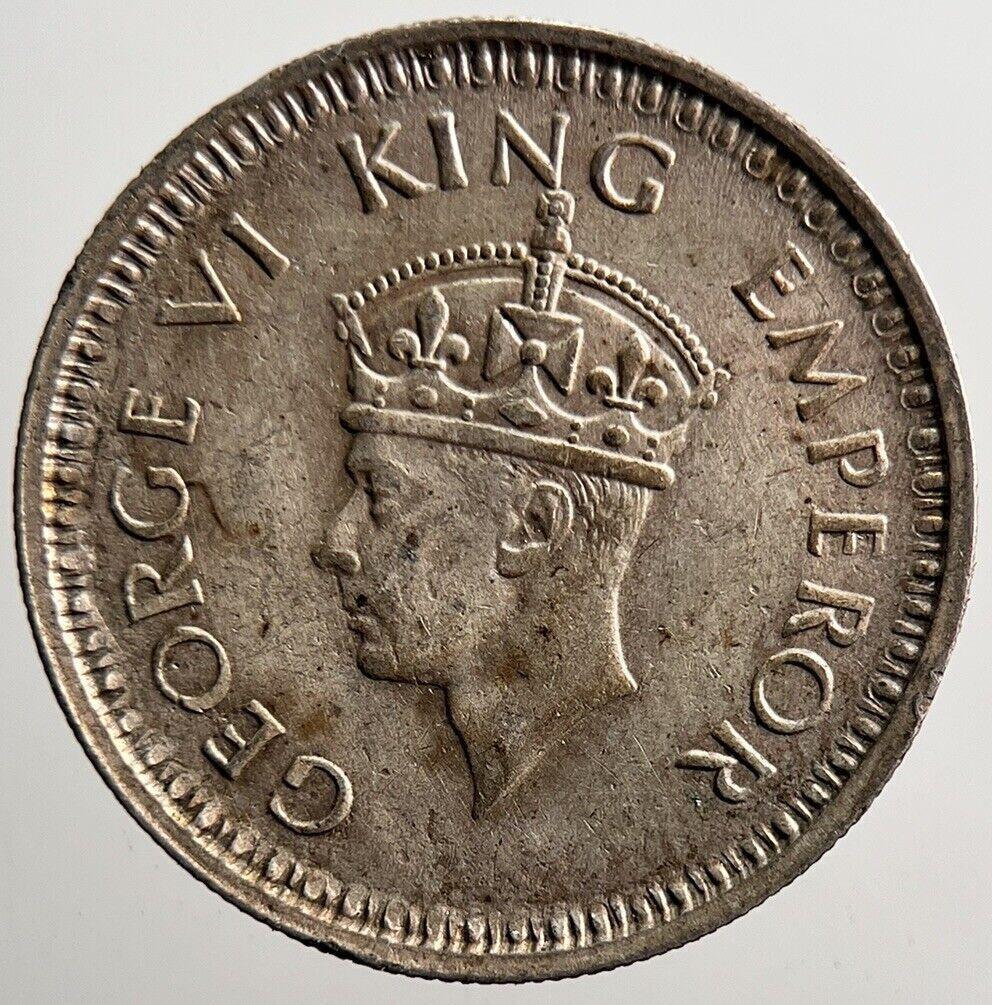 1945 India 1/4 Quarter Rupee Silver Coin | Very High Grade | a3511