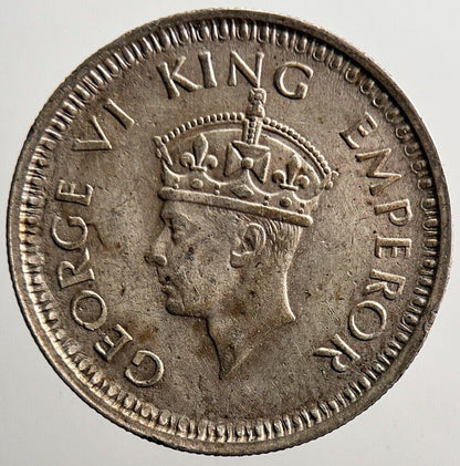 1945 India 1/4 Quarter Rupee Silver Coin | Very High Grade | a3511