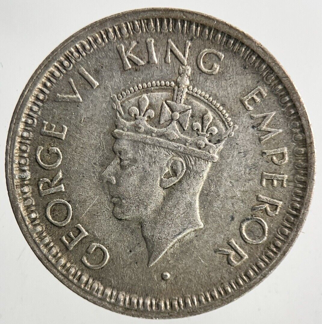 1945 India 1/4 Quarter Rupee Silver Coin | Very High Grade