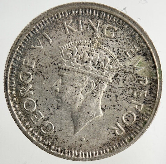 1945 India 1/4 Quarter Rupee Silver Coin | Fine Collectable Grade