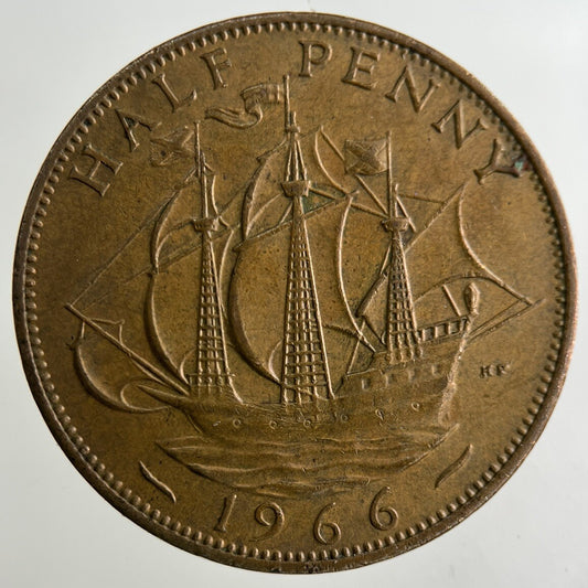 1966 Elizabeth II 2nd Half-Penny Coin | Fine Collectable Grade