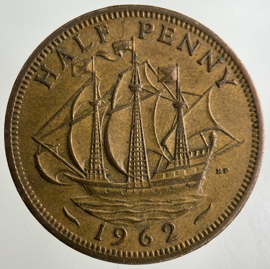 1962 Elizabeth II 2nd Half-Penny Coin | Fine Collectable Grade