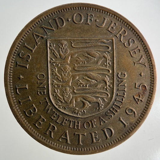 1945 Jersey 1/12 One Twelfth Of A Shilling Coin | Very High Grade