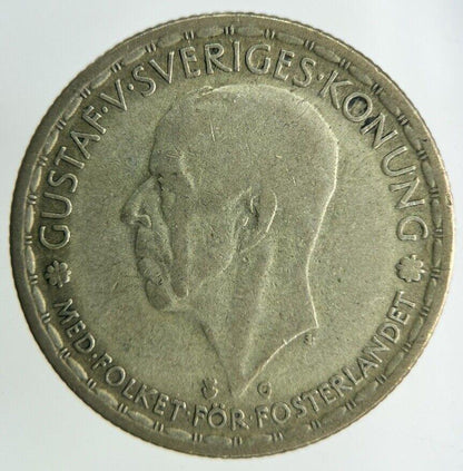 1945 Sweden 1 Krona Silver Coin | Fine Collectable Grade