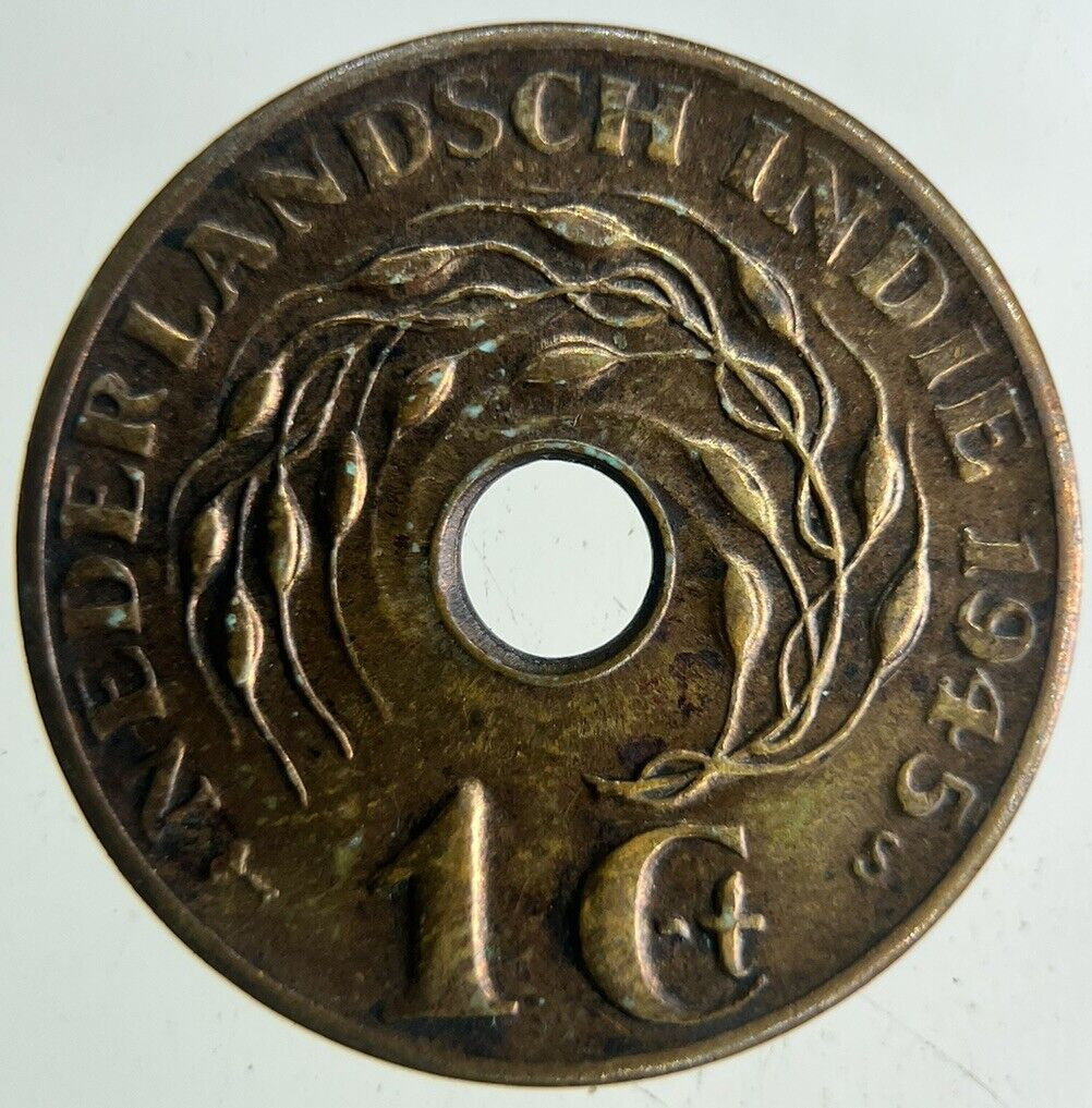 1945 Netherlands East Indies 1 Cent Coin | Fine Collectable Grade