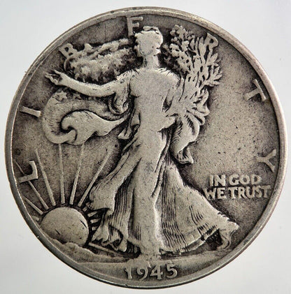 1945 US Half-Dollar Walking Liberty Silver Coin | Collectable Grade