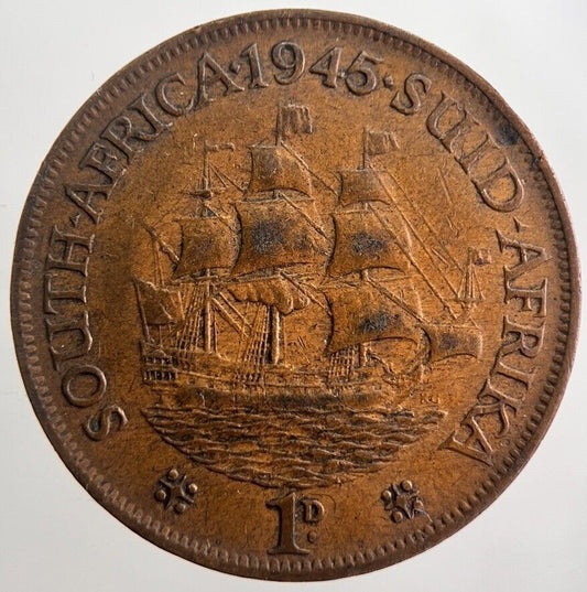 1945 South Africa Penny Coin | Collectable Grade | a694