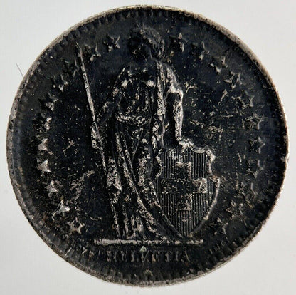 1945 Switzerland Swiss 1/2 Half Franc Silver Coin | Fine Collectable Grade