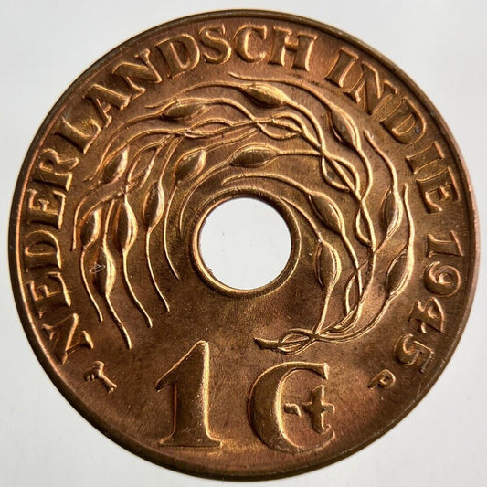 1945 Netherlands East Indies 1 Cent Coin | Very High Grade
