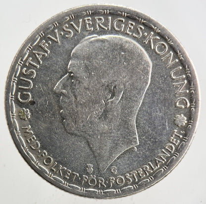 1945 Sweden 1 Krona Silver Coin | Fine Collectable Grade