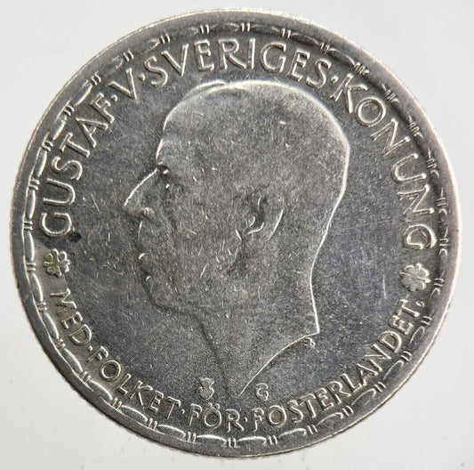 1945 Sweden 1 Krona Silver Coin | Fine Collectable Grade