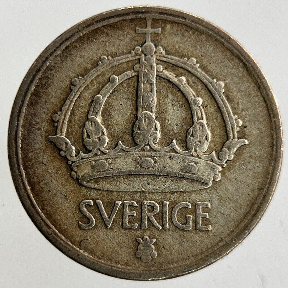 1945 Sweden 10 Ore Silver Coin | Fine Collectable Grade