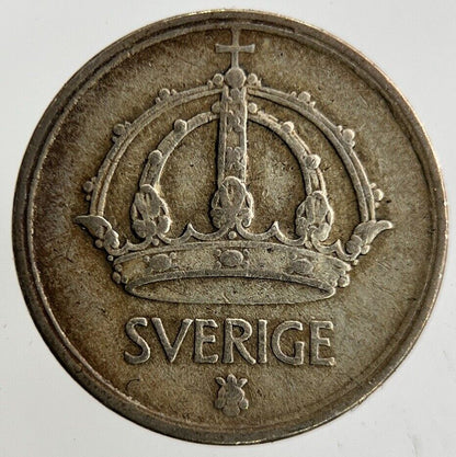 1945 Sweden 10 Ore Silver Coin | Fine Collectable Grade