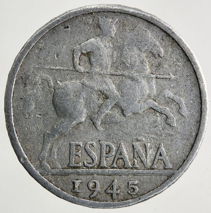 1945 Spain 10 Cents Centimos Coin | Collectable Grade