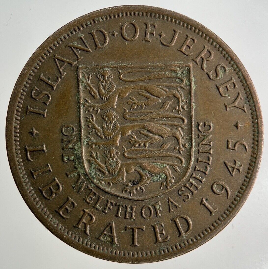 1945 Jersey 1/12 One Twelfth Of A Shilling Coin | Very High Grade