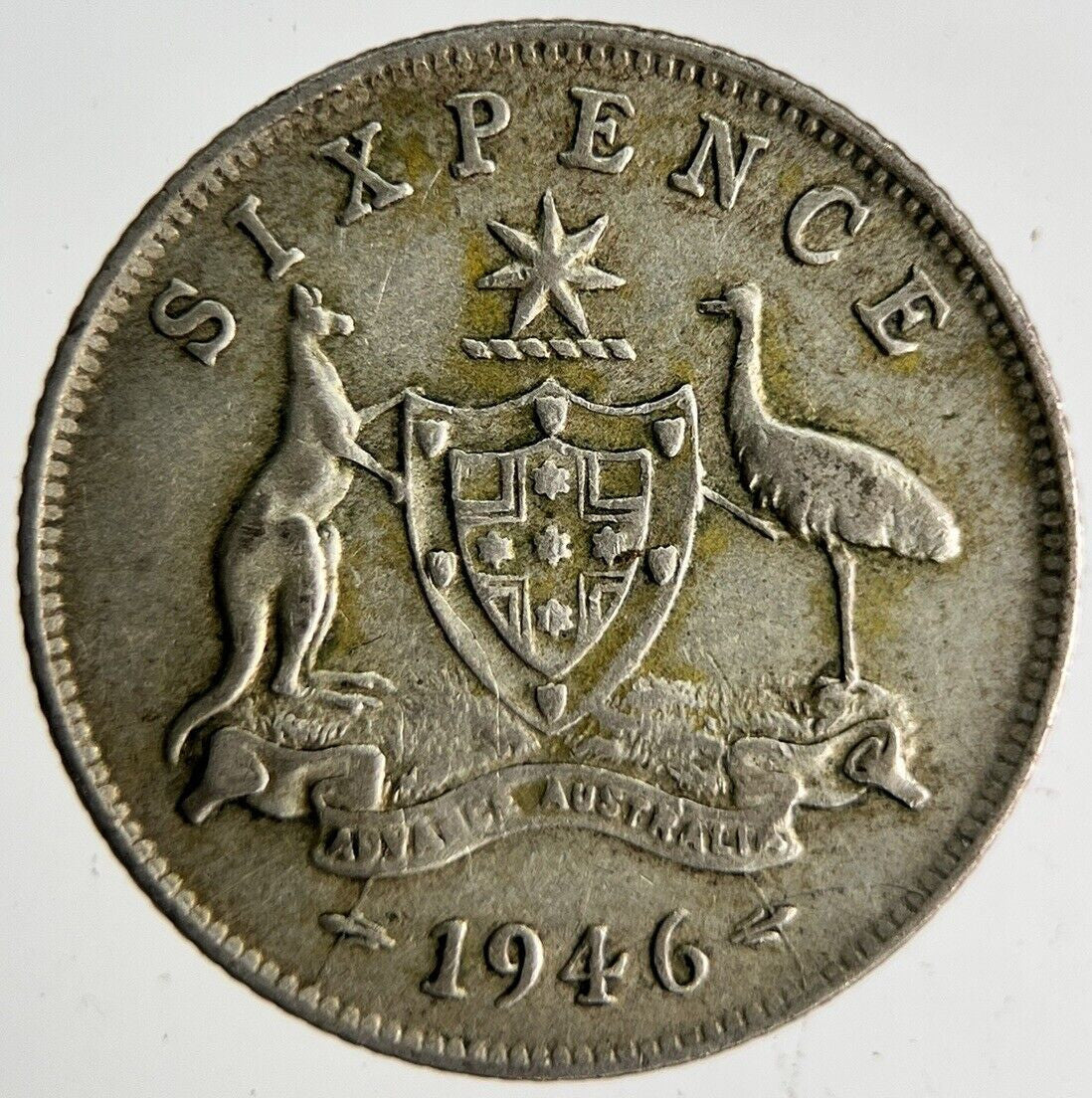 1946 Australia Sixpence Silver Coin | Fine Collectable Grade