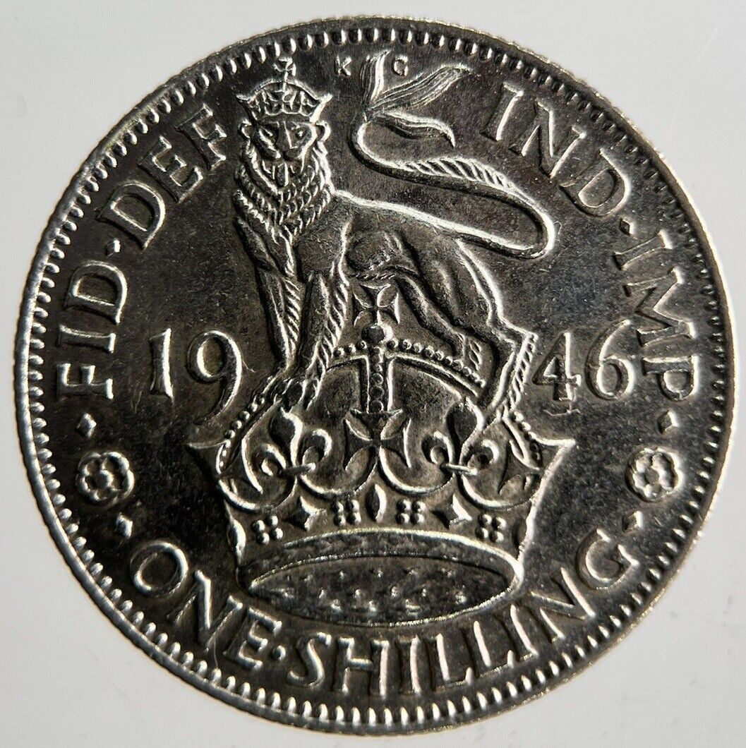 1946 British Silver Shilling Coin | Very High Grade | a4180
