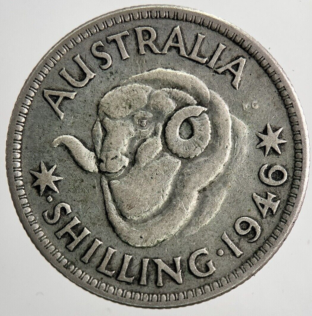 1946 Australia Shilling Silver Coin | Fine Collectable Grade | a6744